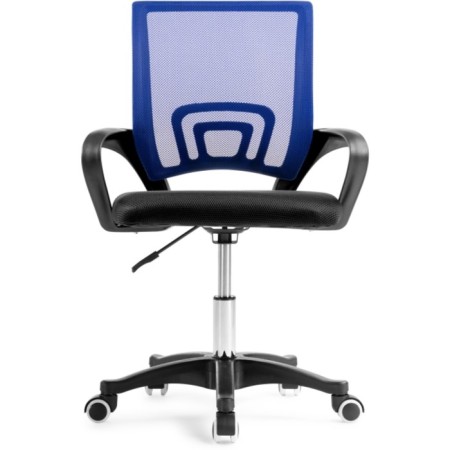 Computer chair Turin plastic/fabric, black/blue mesh 60x55x82 cm-2