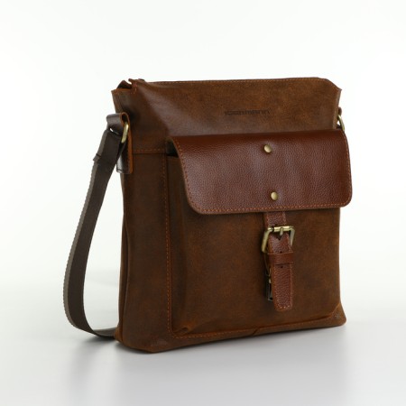 Male bag, igermann, brown color