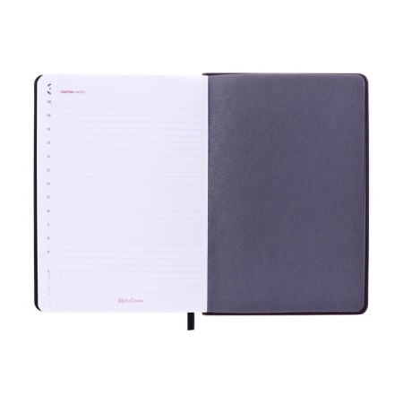 Dated diary 2025, A5, 176 sheets, Hong Kong, solid cover, pancake embossing, with liesse, block 80 g/m2, black-11