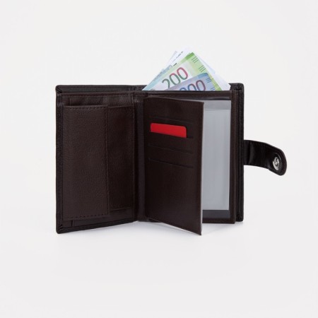 Male purse on Magnet, 3 in 1, department for auto documents and passports, black color-6