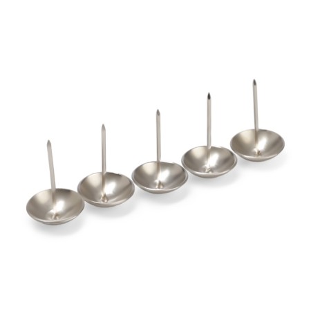 Tundra nails, decorative, 25x39 mm, chrome, 100 pcs-6