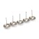 Tundra nails, decorative, 25x39 mm, chrome, 100 pcs