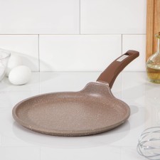 Pancake pan “granite Brown”, D = 24 cm, plastic handle, anti -stick coating, brown color