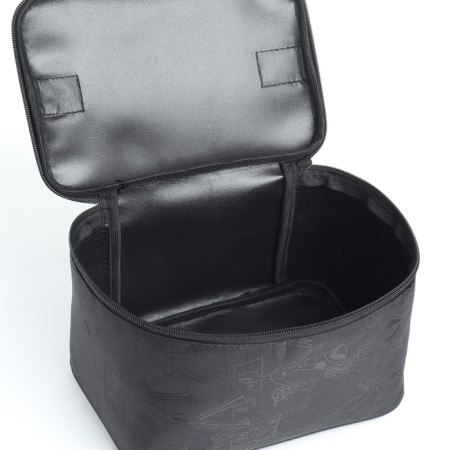 Cosmetic bag with lightning, black color-2