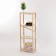 The rack wooden reinforced, 4 adjustable shelves, screw connection, 125x45x28 cm