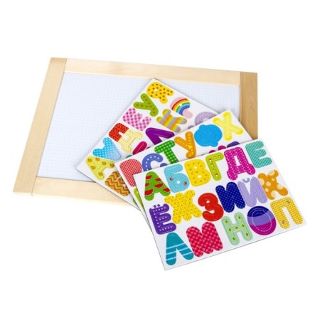 Double-sided board "Fun ABC", training, magnetic marker-mail, 36.5x26.5 cm