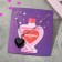 Pendant "Heart" marmalade, black color in silver, 40 cm