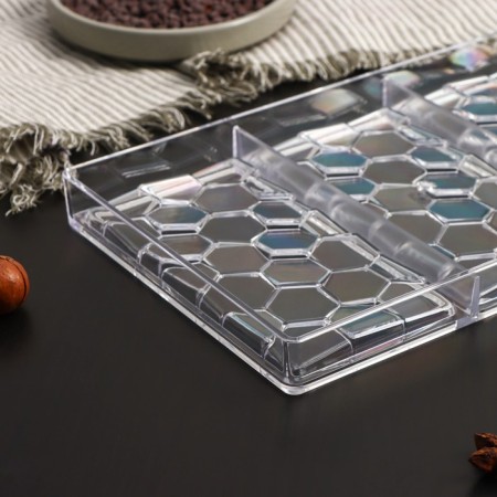 Konfinetta chocolate form "Sot", 27.5 × 17.5 × 2.5 cm, 3 cells (15.3 × 7.5x0.8 cm)-2