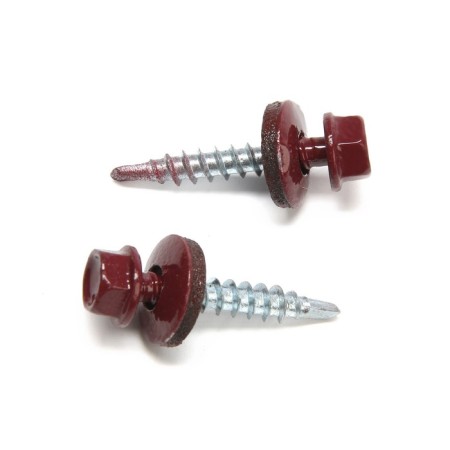Roofing screws 4.8x30 mm, RAL3005 BORND color, 200 pcs.-2