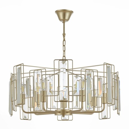Suspended EVOLUCE lamp. Sle103403-07. Giano. 7x40 watts, E14, 65x65x28 cm, Shampan-5
