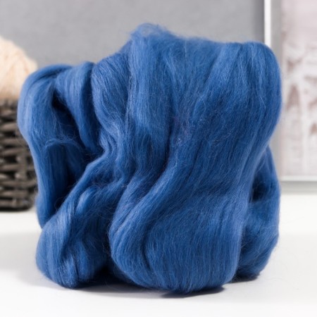Fasting wool 100% half -toned wool 50 g (022, jeans) mix