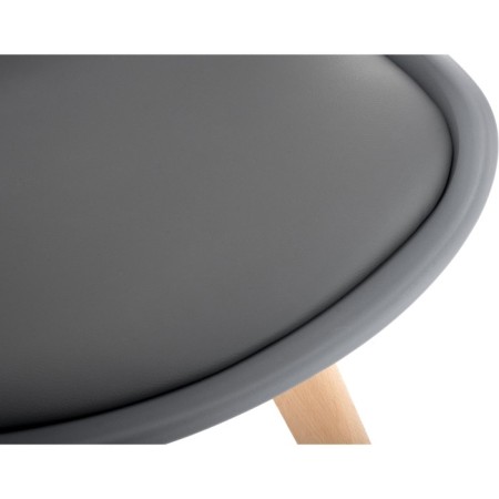Plastic stool Bonuss array/eco -leather/plastic, natural/gray 49x57x82 cm-4