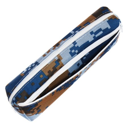School Penal on the zipper Calligrata "Millitari", 2 departments, blue-4