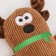 Soft toy for dogs "Deer with a rope" with a squeak, 39 x 13 cm