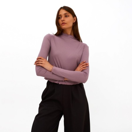 Women's turtleneck Minaku: Basic Line Lemesit color, size 44-3