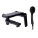 ACCOONA A63125F bath mixer, single -leaf, pour 181 mm, shower set, black