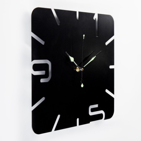 Wall watches of metal "minimalism", silent, 37 x 37 cm, luminous-2