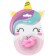 Silicone orthodontic "unicorn" dummy, from 0 months, with a cap