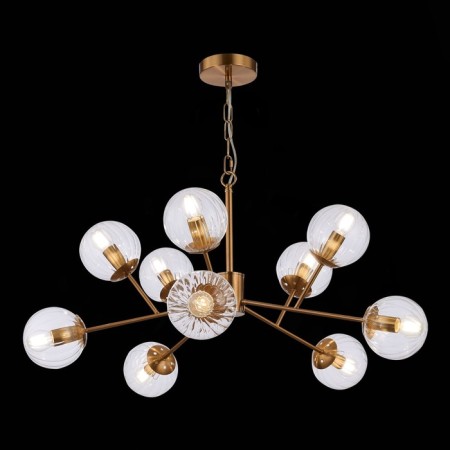 Suspended EVOLUCE lamp. Sle220803-10. Andria. 10x40 watts, E14, 81x81x52 cm, brass color-1