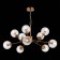Suspended EVOLUCE lamp. Sle220803-10. Andria. 10x40 watts, E14, 81x81x52 cm, brass color