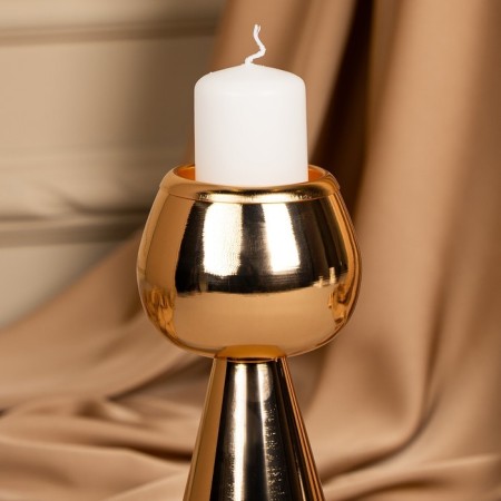 Summary Metal for 1 candle "Hyacinth", color gold 8 x 8 x 19 cm-9