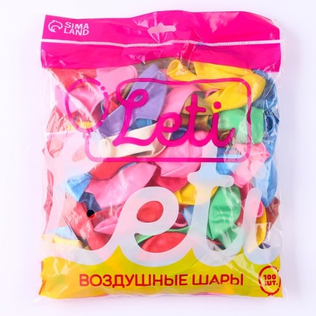 Latex ball 10 ", metal, set 100 pcs., Mix color-3
