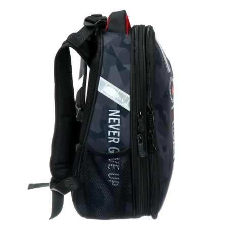School backpack 38 x 30 x 16 cm, ergonomic back, Stavia "Military24", gray-3