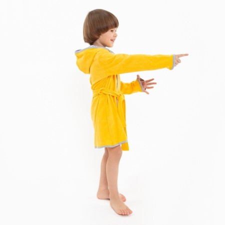 Yellow bathrobe/tiger, height 110, maistra, 100% cotton-1