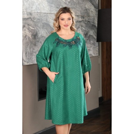Female dress, size 50, green color-5