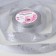 Satin tape with embossing "delicate flowers", 25 mm, 18 ± 1 m, gray/silver color No. 179