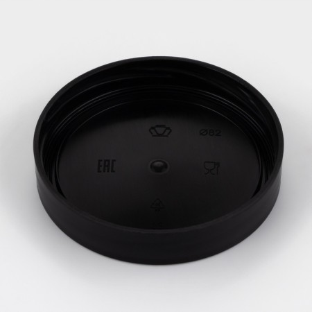 A set of glass cans with a black polymer lid, TO-82 mm, 550 ml, 6 pcs.-5