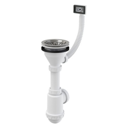 Siphon for washing Alcadrain A447-DN50/40, D = 115 mm, with a stainless grill
