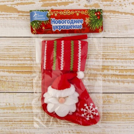 Santa Claus with Snezhinka Potins with 13x8 cm, white-red-2