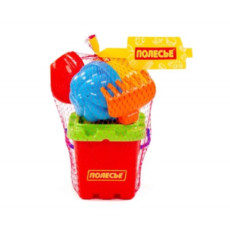 Sanding set No. 169: bucket-fortress, strainer, scoop, robbery, 1 mold, watering can-1