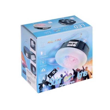 Garden lamp on the solar battery "Discoshar", 13 × 6 × 13 cm, 6 LED, remote control, glow RGBW-8