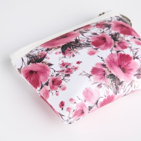 Women's wallet with lightning, white/pink color-1