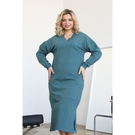 Female dress, size 50, turquoise color-1