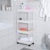 Floor launcher, 4 sectional, on wheels, 40 × 21.7 × 90 cm, white color