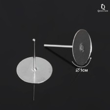 Fundamentals for a bubble, a platform of 10 mm, pair, cm-1110, (set 10 pcs.) Silver color