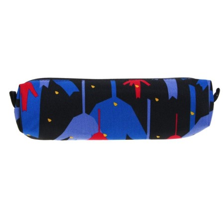 Penal soft, 1 compartment, quadro, 50 x 210 mm, Erich Krause, Night Leaves, Blue 52220-2