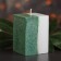 Candle cube 5x7.5cm, "crystalline pattern", coniferous