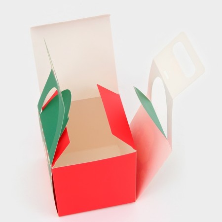 Folding box New Year 10 x 10 x 20.5 cm-3