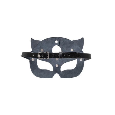 Pecado BDSM cat mask, embossed, genuine leather, black-2