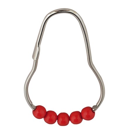 Rings for the rod set 12 pcs, with red balls-1