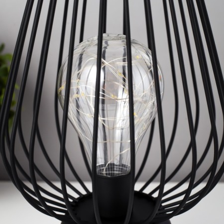 Nightlight "art" LED from batteries 3haa black 15x15x25 cm Risalux-3