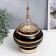 Souvenir interior metal, glass "Mirage" gold with black 32x16.5x16.5 cm