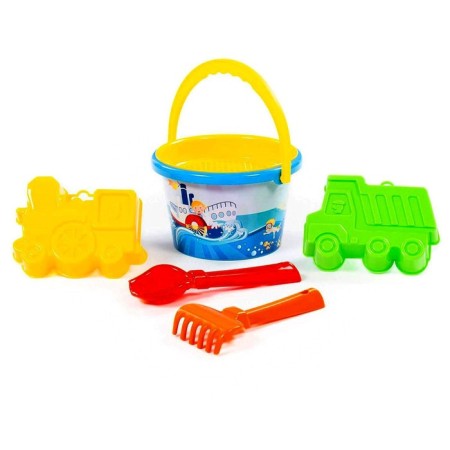 Sanding set No. 252, medium bucket with a sticker, strainer, scoop, robbery, molds