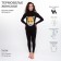 Women's thermal underwear (jumper, leggings) print fox, black color, size 48