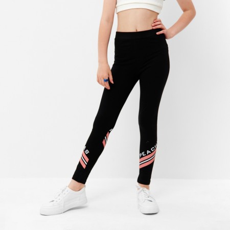 Leggings for girls, black color, height 170 cm