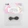 Decorative fastener, 4.5 × 1.5 cm, black color